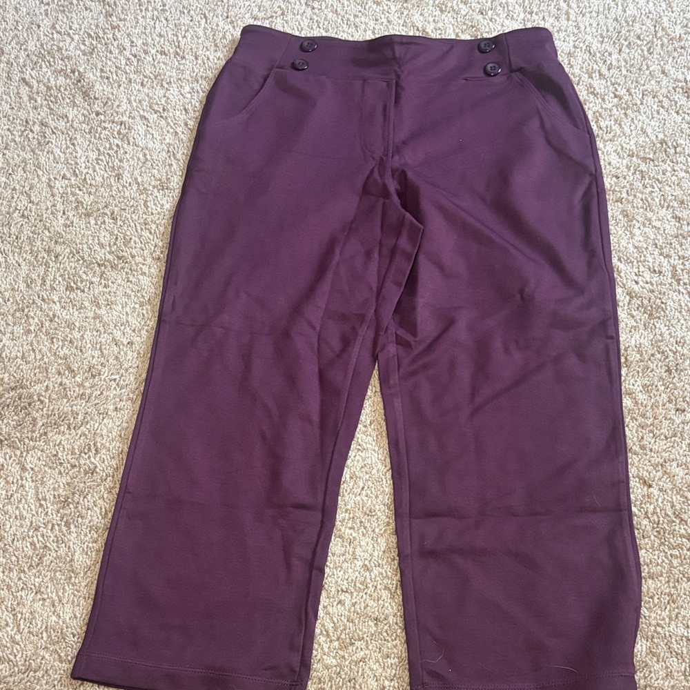 3 for $20 Willit Purple Button-Accent Pants Size Small